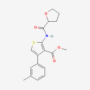 molecular formula C18H19NO4S B4185406 methyl 4-(3-methylphenyl)-2-[(tetrahydro-2-furanylcarbonyl)amino]-3-thiophenecarboxylate 