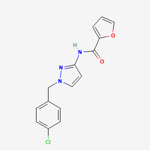 molecular formula C15H12ClN3O2 B4185412 N-[1-(4-chlorobenzyl)-1H-pyrazol-3-yl]-2-furamide 