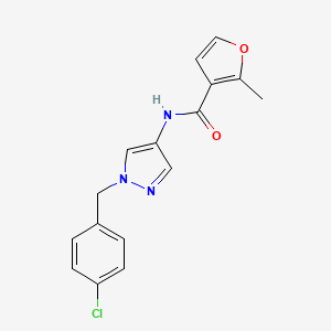 molecular formula C16H14ClN3O2 B4185417 N-[1-(4-chlorobenzyl)-1H-pyrazol-4-yl]-2-methyl-3-furamide 