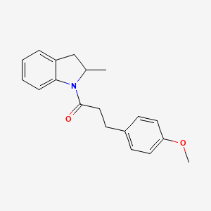 molecular formula C19H21NO2 B4185439 1-[3-(4-methoxyphenyl)propanoyl]-2-methylindoline 