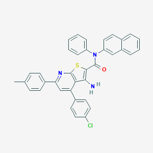 3-amino-4-(4-chlorophenyl)-6-(4-methylphenyl)-N-(2-naphthyl)-N-phenylthieno[2,3-b]pyridine-2-carboxamide