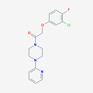 1-[(3-chloro-4-fluorophenoxy)acetyl]-4-(2-pyridinyl)piperazine