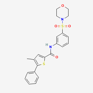 molecular formula C22H22N2O4S2 B4185462 4-methyl-N-[3-(4-morpholinylsulfonyl)phenyl]-5-phenyl-2-thiophenecarboxamide 