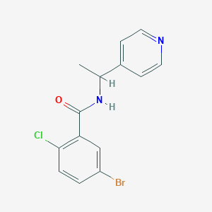 molecular formula C14H12BrClN2O B4185463 5-bromo-2-chloro-N-[1-(4-pyridinyl)ethyl]benzamide 