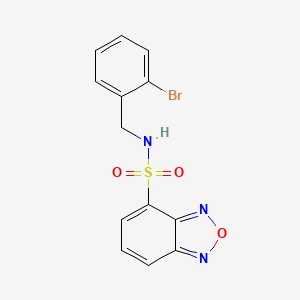 molecular formula C13H10BrN3O3S B4185478 N-(2-bromobenzyl)-2,1,3-benzoxadiazole-4-sulfonamide 