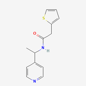 N-[1-(4-pyridinyl)ethyl]-2-(2-thienyl)acetamide