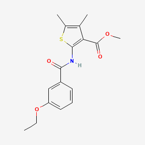 molecular formula C17H19NO4S B4185510 methyl 2-[(3-ethoxybenzoyl)amino]-4,5-dimethyl-3-thiophenecarboxylate 