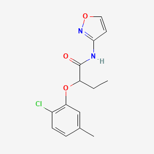 molecular formula C14H15ClN2O3 B4185512 2-(2-chloro-5-methylphenoxy)-N-3-isoxazolylbutanamide 