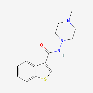 molecular formula C14H17N3OS B4185519 N-(4-methyl-1-piperazinyl)-1-benzothiophene-3-carboxamide 