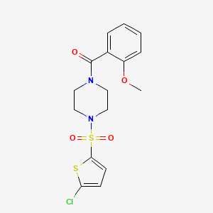 molecular formula C16H17ClN2O4S2 B4185531 1-[(5-chloro-2-thienyl)sulfonyl]-4-(2-methoxybenzoyl)piperazine 