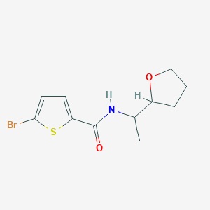 molecular formula C11H14BrNO2S B4185537 5-bromo-N-[1-(tetrahydro-2-furanyl)ethyl]-2-thiophenecarboxamide 