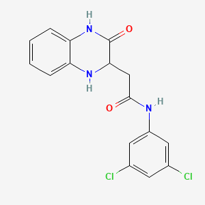 molecular formula C16H13Cl2N3O2 B4185554 N-(3,5-dichlorophenyl)-2-(3-oxo-1,2,3,4-tetrahydro-2-quinoxalinyl)acetamide 