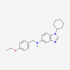 molecular formula C22H27N3O B4185566 1-cyclohexyl-N-(4-ethoxybenzyl)-1H-benzimidazol-5-amine 