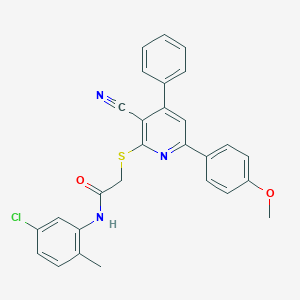 N-(5-chloro-2-methylphenyl)-2-{[3-cyano-6-(4-methoxyphenyl)-4-phenyl-2-pyridinyl]sulfanyl}acetamide