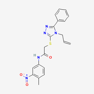 molecular formula C20H19N5O3S B4185583 2-[(4-allyl-5-phenyl-4H-1,2,4-triazol-3-yl)thio]-N-(4-methyl-3-nitrophenyl)acetamide 