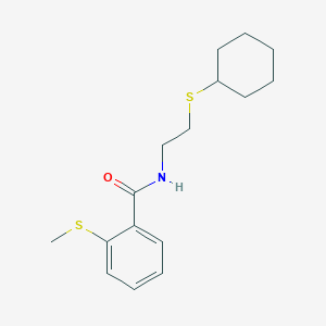 molecular formula C16H23NOS2 B4185644 N-[2-(cyclohexylthio)ethyl]-2-(methylthio)benzamide 