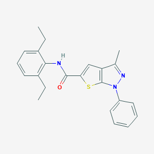 molecular formula C23H23N3OS B418567 N-(2,6-diethylphenyl)-3-methyl-1-phenyl-1H-thieno[2,3-c]pyrazole-5-carboxamide 