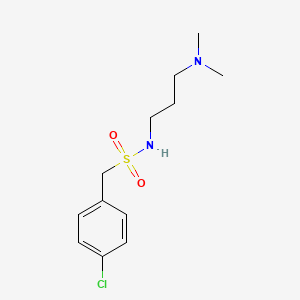 molecular formula C12H19ClN2O2S B4185670 1-(4-chlorophenyl)-N-[3-(dimethylamino)propyl]methanesulfonamide 
