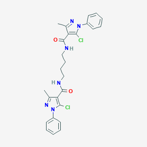 5-chloro-N-[4-[(5-chloro-3-methyl-1-phenylpyrazole-4-carbonyl)amino]butyl]-3-methyl-1-phenylpyrazole-4-carboxamide