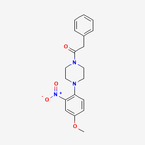molecular formula C19H21N3O4 B4185722 1-(4-methoxy-2-nitrophenyl)-4-(phenylacetyl)piperazine 