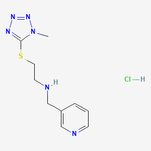 molecular formula C10H15ClN6S B4185734 {2-[(1-methyl-1H-tetrazol-5-yl)thio]ethyl}(3-pyridinylmethyl)amine hydrochloride 