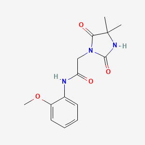 molecular formula C14H17N3O4 B4185753 2-(4,4-dimethyl-2,5-dioxo-1-imidazolidinyl)-N-(2-methoxyphenyl)acetamide 