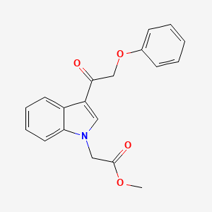molecular formula C19H17NO4 B4185762 methyl [3-(phenoxyacetyl)-1H-indol-1-yl]acetate 