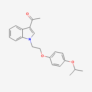 molecular formula C21H23NO3 B4185767 1-{1-[2-(4-isopropoxyphenoxy)ethyl]-1H-indol-3-yl}ethanone 