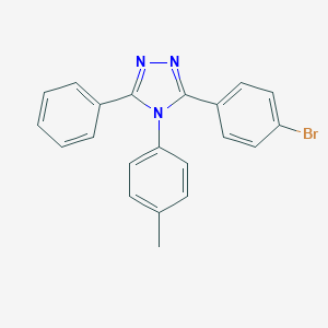 molecular formula C21H16BrN3 B418577 3-(4-Bromo-phenyl)-5-phenyl-4-p-tolyl-4H-[1,2,4]triazole CAS No. 388079-95-6