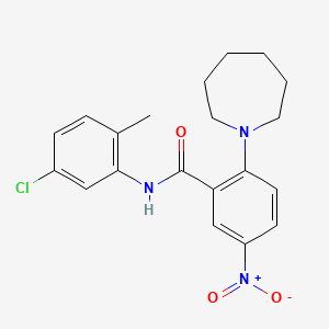 molecular formula C20H22ClN3O3 B4185786 2-(1-azepanyl)-N-(5-chloro-2-methylphenyl)-5-nitrobenzamide 