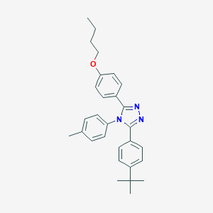 molecular formula C29H33N3O B418582 butyl 4-[5-(4-tert-butylphenyl)-4-(4-methylphenyl)-4H-1,2,4-triazol-3-yl]phenyl ether 