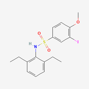 molecular formula C17H20INO3S B4185821 N-(2,6-diethylphenyl)-3-iodo-4-methoxybenzenesulfonamide 