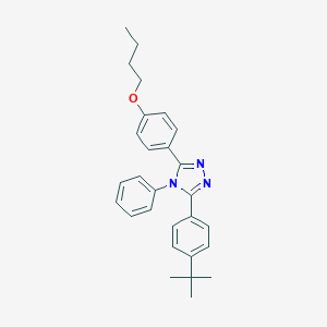 molecular formula C28H31N3O B418583 butyl 4-[5-(4-tert-butylphenyl)-4-phenyl-4H-1,2,4-triazol-3-yl]phenyl ether 