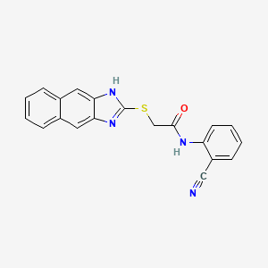 molecular formula C20H14N4OS B4185862 N-(2-cyanophenyl)-2-(1H-naphtho[2,3-d]imidazol-2-ylthio)acetamide 