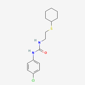 molecular formula C15H21ClN2OS B4185868 N-(4-chlorophenyl)-N'-[2-(cyclohexylthio)ethyl]urea 