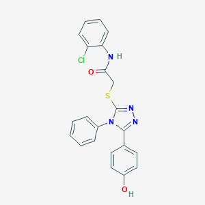 N-(2-chlorophenyl)-2-[[5-(4-hydroxyphenyl)-4-phenyl-1,2,4-triazol-3-yl]sulfanyl]acetamide