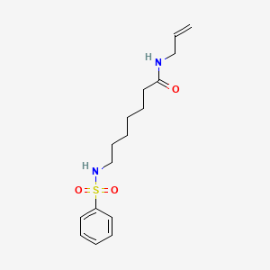 molecular formula C16H24N2O3S B4185883 N-allyl-7-[(phenylsulfonyl)amino]heptanamide 