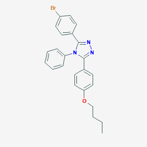 molecular formula C24H22BrN3O B418589 3-(4-Bromophenyl)-5-(4-butoxyphenyl)-4-phenyl-1,2,4-triazole 