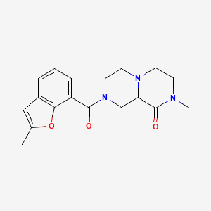 molecular formula C18H21N3O3 B4185892 2-methyl-8-[(2-methyl-1-benzofuran-7-yl)carbonyl]hexahydro-2H-pyrazino[1,2-a]pyrazin-1(6H)-one 