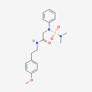 molecular formula C19H25N3O4S B4185898 N~2~-[(dimethylamino)sulfonyl]-N~1~-[2-(4-methoxyphenyl)ethyl]-N~2~-phenylglycinamide 
