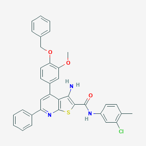 3-amino-4-[4-(benzyloxy)-3-methoxyphenyl]-N-(3-chloro-4-methylphenyl)-6-phenylthieno[2,3-b]pyridine-2-carboxamide