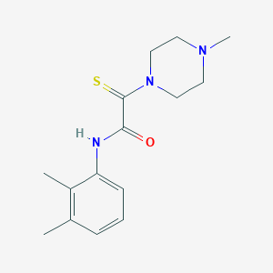 molecular formula C15H21N3OS B4185923 N-(2,3-dimethylphenyl)-2-(4-methyl-1-piperazinyl)-2-thioxoacetamide 