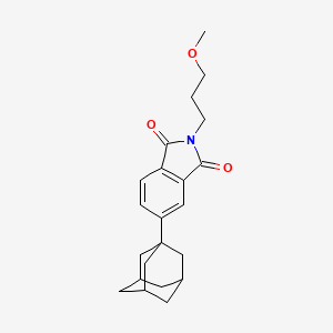 molecular formula C22H27NO3 B4185928 5-(1-adamantyl)-2-(3-methoxypropyl)-1H-isoindole-1,3(2H)-dione 