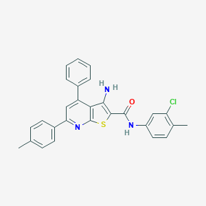 3-amino-N-(3-chloro-4-methylphenyl)-6-(4-methylphenyl)-4-phenylthieno[2,3-b]pyridine-2-carboxamide