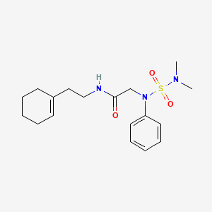 molecular formula C18H27N3O3S B4185941 N~1~-[2-(1-cyclohexen-1-yl)ethyl]-N~2~-[(dimethylamino)sulfonyl]-N~2~-phenylglycinamide 