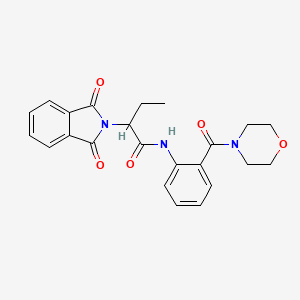 molecular formula C23H23N3O5 B4185951 2-(1,3-dioxo-1,3-dihydro-2H-isoindol-2-yl)-N-[2-(4-morpholinylcarbonyl)phenyl]butanamide 