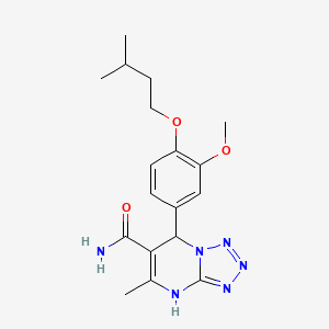 molecular formula C18H24N6O3 B4185959 7-[3-methoxy-4-(3-methylbutoxy)phenyl]-5-methyl-4,7-dihydrotetrazolo[1,5-a]pyrimidine-6-carboxamide 