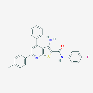 3-amino-N-(4-fluorophenyl)-6-(4-methylphenyl)-4-phenylthieno[2,3-b]pyridine-2-carboxamide