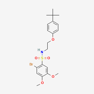molecular formula C20H26BrNO5S B4186016 2-bromo-N-[2-(4-tert-butylphenoxy)ethyl]-4,5-dimethoxybenzenesulfonamide 
