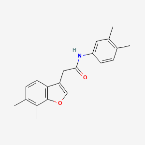molecular formula C20H21NO2 B4186018 2-(6,7-dimethyl-1-benzofuran-3-yl)-N-(3,4-dimethylphenyl)acetamide 